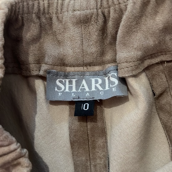 Shari’s place palm beach genuine Italian suede boot cut elastic waist pants - Picture 7 of 8